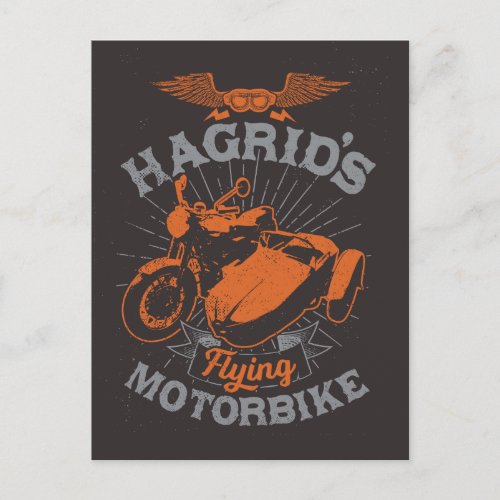 Hagrids Flying Motorbike Invitation Postcard