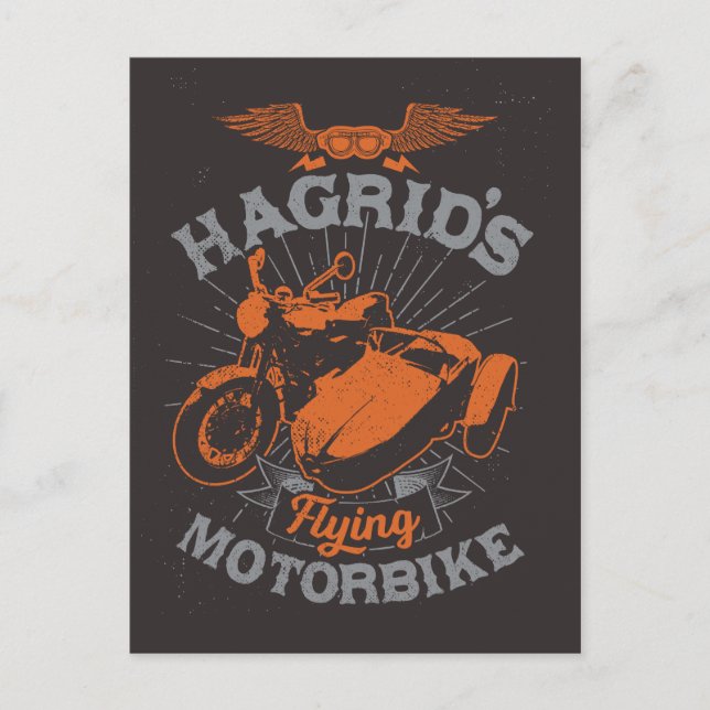 Hagrid's Flying Motorbike Invitation Postcard (Front)