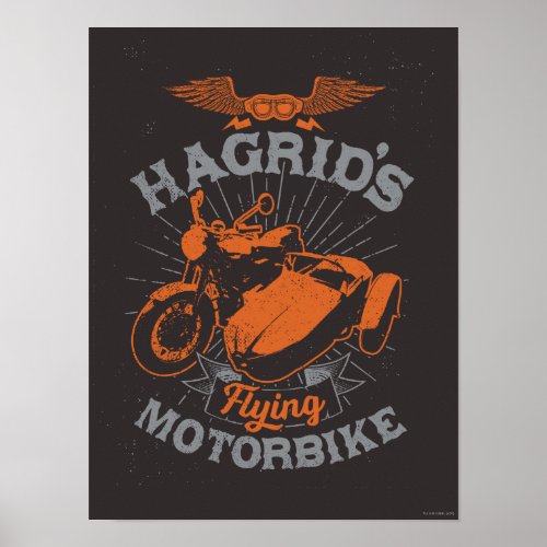 Hagrids Flying Motorbike Poster