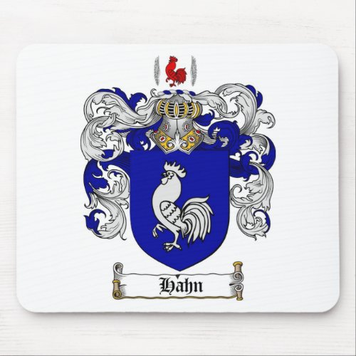 HAHN FAMILY CREST _  HAHN COAT OF ARMS MOUSE PAD