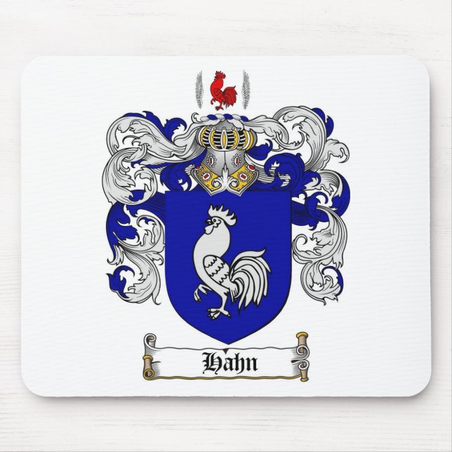 HAHN FAMILY CREST -  HAHN COAT OF ARMS MOUSE PAD (Front)