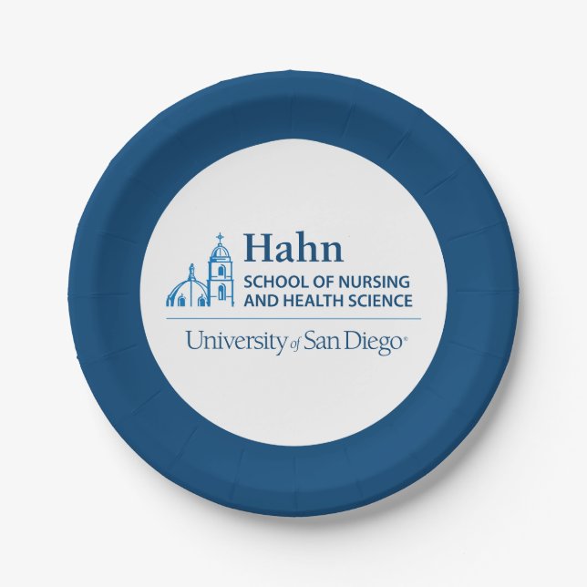 Hahn School of Nursing and Health Science Paper Plates (Front)