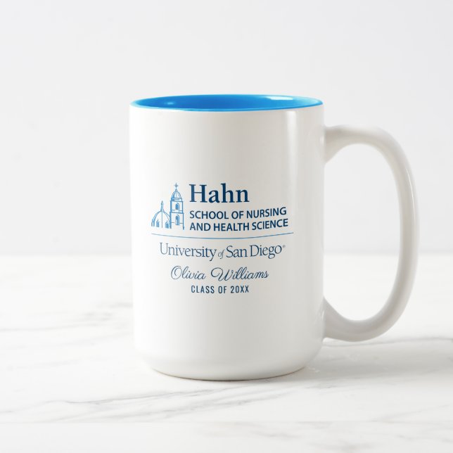 Hahn School of Nursing and Health Science Two-Tone Coffee Mug (Right)
