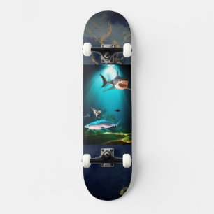 Hai auf Skateboard