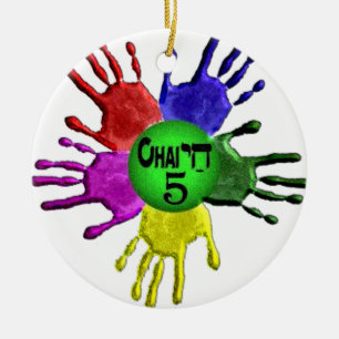 hai Five.png Ceramic Ornament