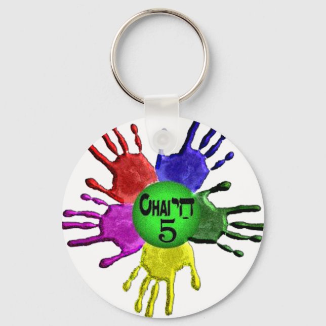 hai Five.png Keychain (Front)