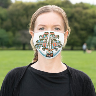 Haida Art - Double Thunderbird Adult Cloth Face Mask