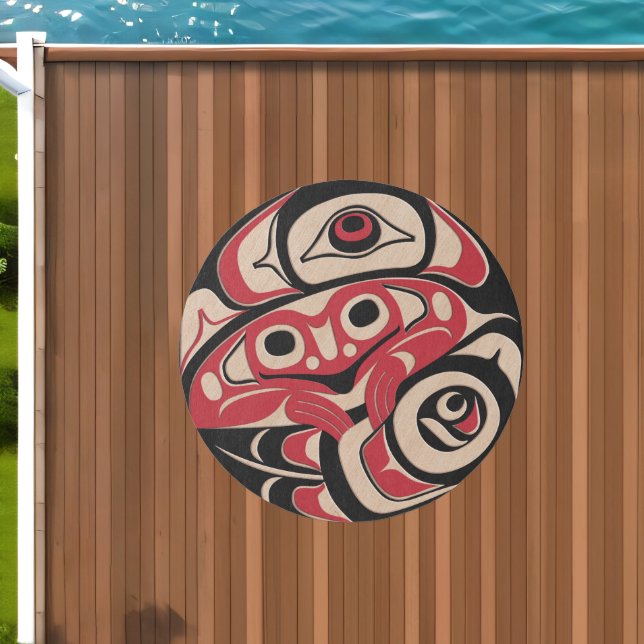 Haida Art Symbolism Northwest Coast Native Canada Outdoor Rug (Insitu (Outdoor 1))