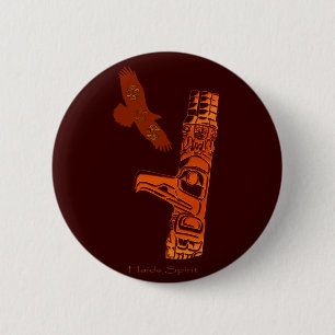 HAIDA COLLECTION PINBACK BUTTON