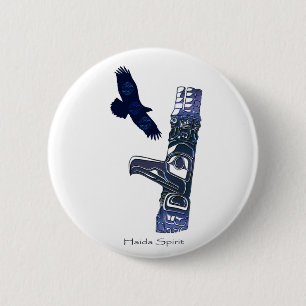 HAIDA COLLECTION PINBACK BUTTON