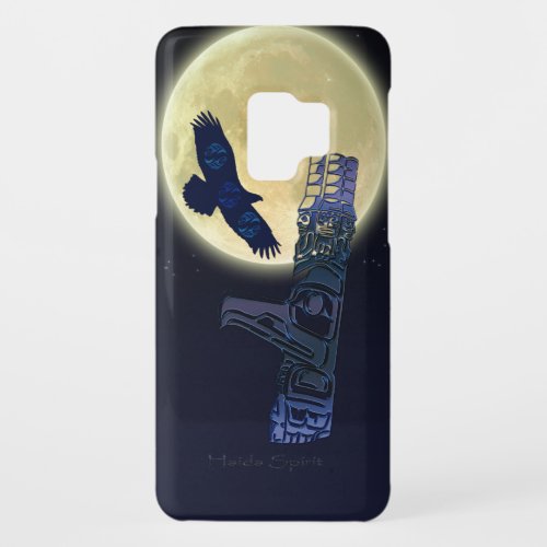 Haida Eagle Full Moon  Totem Pole Native Art Case_Mate Samsung Galaxy S9 Case