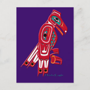 Haida Eagle Native American Wildlife Design Postcard