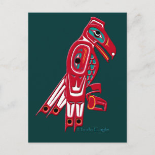 Haida Eagle Native American Wildlife Design Postcard