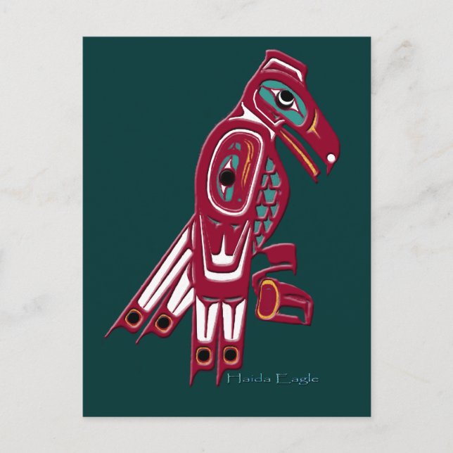 Haida Eagle Native American Wildlife Design Postcard (Front)