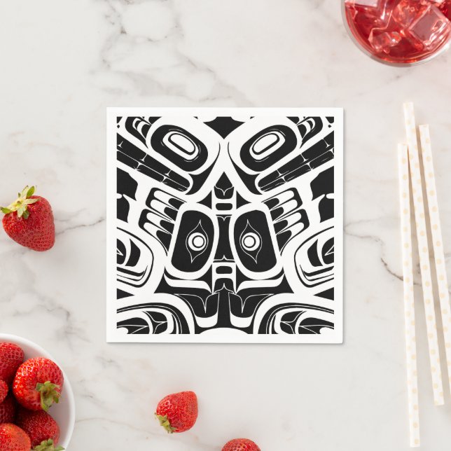 Haida Eagle Thunderbird Northwest Columbia Napkins (Insitu)