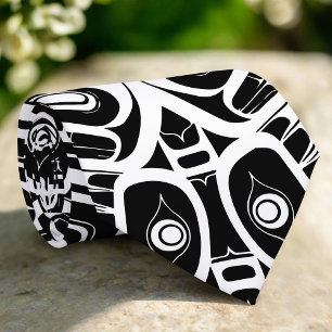 Haida Eagle Thunderbird Northwest Columbia Neck Tie