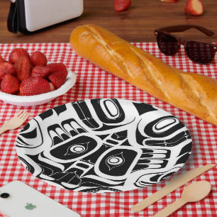 Haida Eagle Thunderbird Northwest Columbia Paper Plates