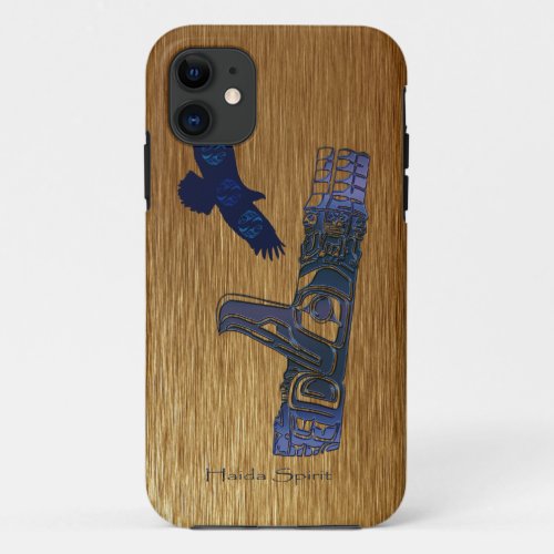 Haida Eagle  Totem Pole Native Art iPhone 11 Case
