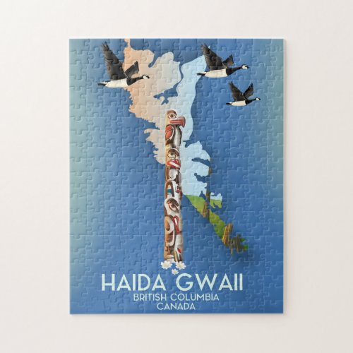 haida gwaii British Columbia Canadian map Jigsaw Puzzle