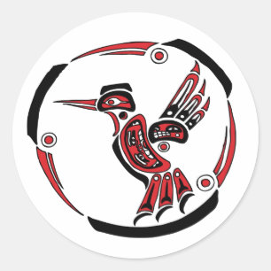 Haida Hummingbird Classic Round Sticker