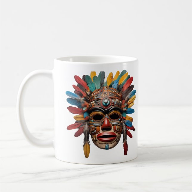 Haida Kinich Ahau #102 - Haida Mayan shaman Coffee Mug (Left)