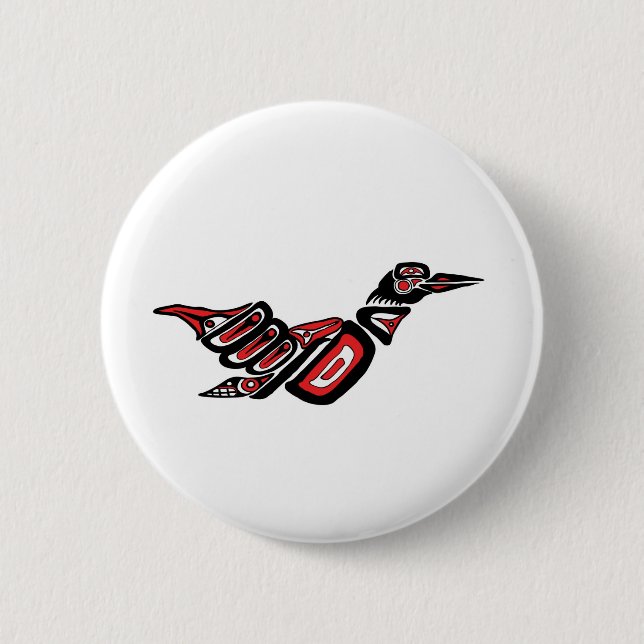 Haida Loon Button (Front)