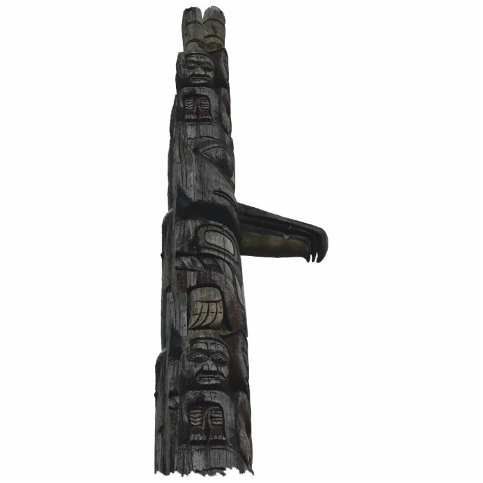 Haida Native American Totem Pole sculpted Gift Photo Cut Out
