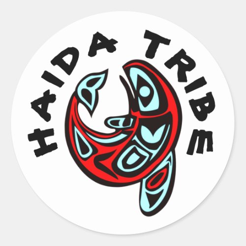  Haida Native Tribal Orca Tattoo Killer Whale Classic Round Sticker