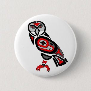Haida Owl 2014 Button