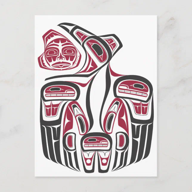 Haida Raven Design Postcard | Zazzle
