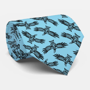 Haida Raven Eagle Native Northwest Columbia Art Neck Tie
