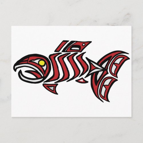 Haida salmon postcard