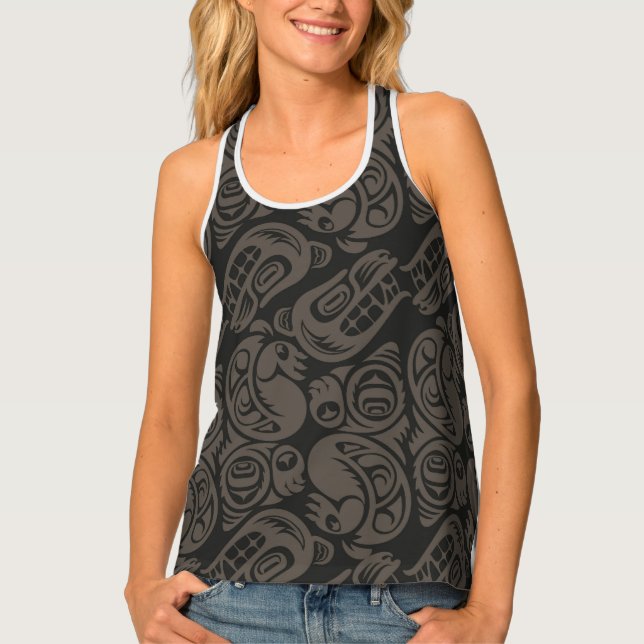 Haida Spirit Animals Northwest Coast Native Pride Tank Top (Front)
