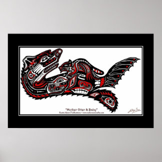 "HAIDA SPIRIT" First Nations-style Otter Art Print