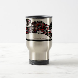 "HAIDA SPIRIT MUG" Native American-style Otter Art Travel Mug