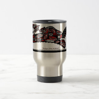 "HAIDA SPIRIT MUG" Native American-style Otter Art Travel Mug