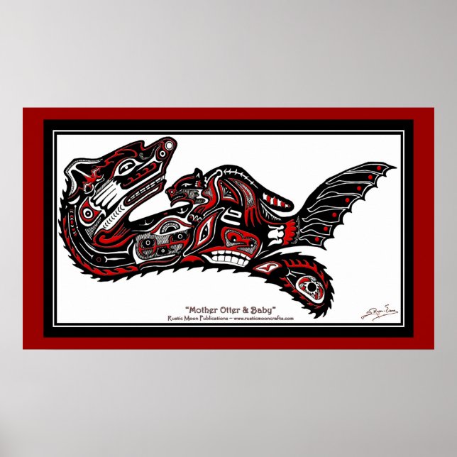 "HAIDA SPIRIT" Otter Larger version Art Print (Front)