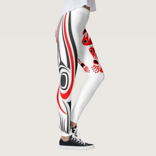 Haida squid and frog leggings (Right)