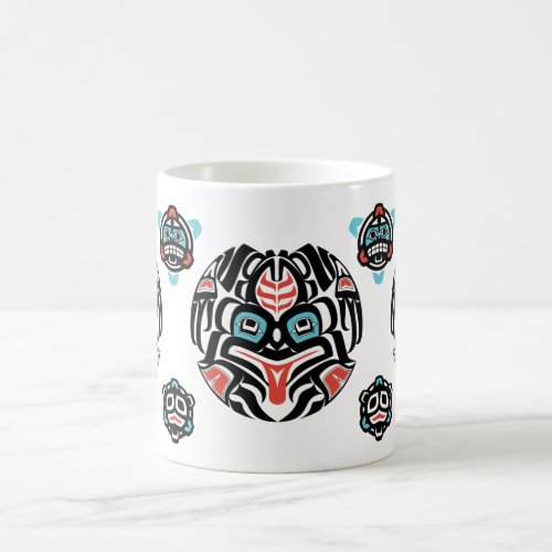Haida_style Frog Muted Colors _ Tlingit Mug