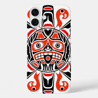 Haida sun Tlingit tribal art cultural heritage iPhone 16 Plus Case