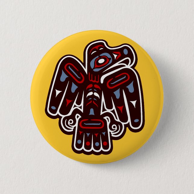 Haida Thunderbird Pinback Button (Front)