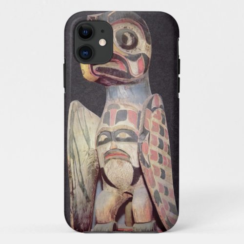 Haida Thunderbird statue painted wood iPhone 11 Case