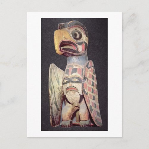 Haida Thunderbird statue painted wood Postcard