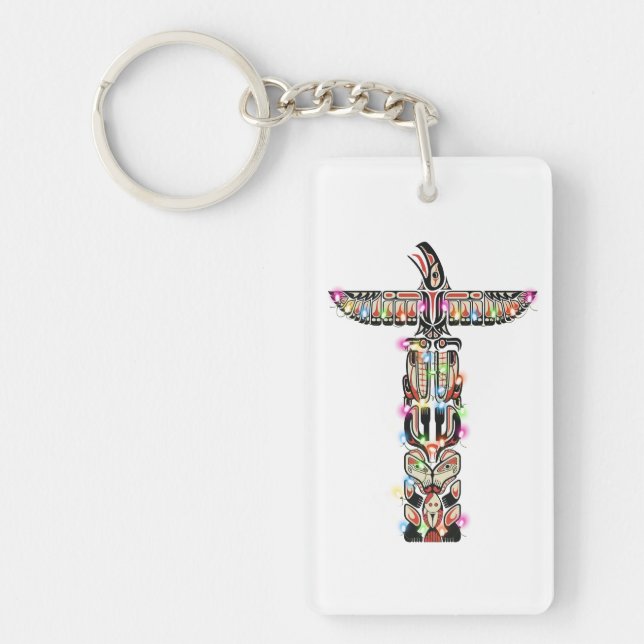 Haida  Thunderbird Symbolism Haida Nation Native C Keychain (Front)