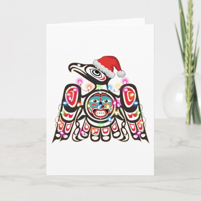 Haida Thunderbird Symbolism Ornament Target Christ Thank You Card (Front)