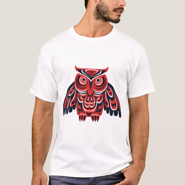 Haida Tlingit Native owl T-Shirt (Front)