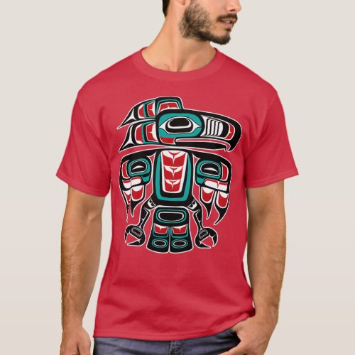 Haida Tlingit Native Raven Totem T_Shirt