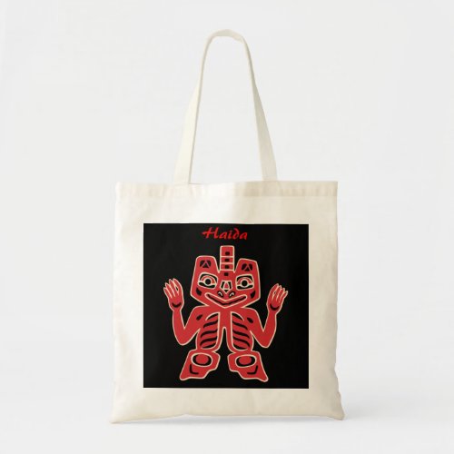 Haida Totem in Red Personalized Bag