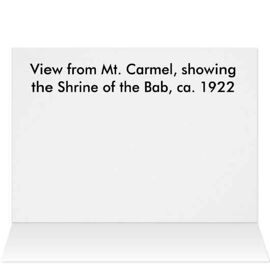 Haifa - Carmel, ca. 1922 (Inside Horizontal (Top))