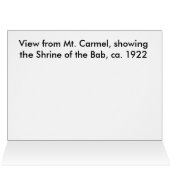 Haifa - Carmel, ca. 1922 Cards (Inside Horizontal (Top))